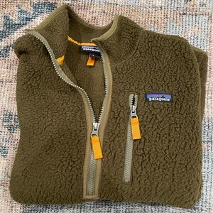 Patagonia olive green half zip